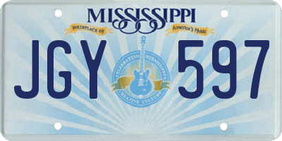 MS license plate JGY597