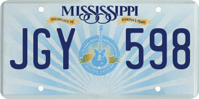 MS license plate JGY598
