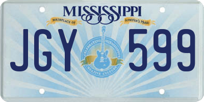 MS license plate JGY599