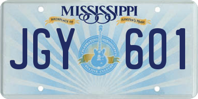MS license plate JGY601