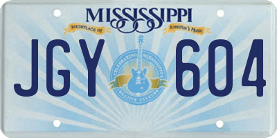 MS license plate JGY604