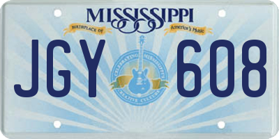 MS license plate JGY608