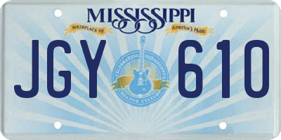 MS license plate JGY610