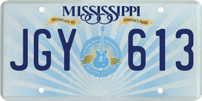 MS license plate JGY613
