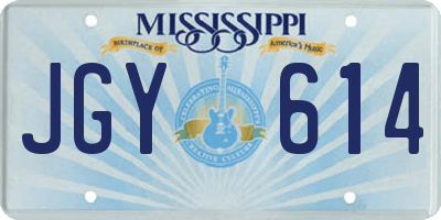 MS license plate JGY614