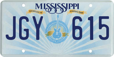 MS license plate JGY615