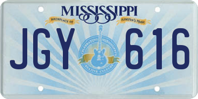 MS license plate JGY616