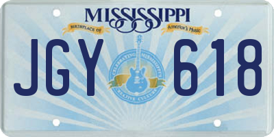 MS license plate JGY618