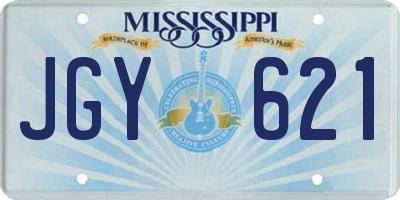 MS license plate JGY621