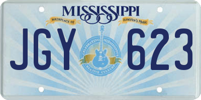 MS license plate JGY623