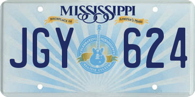 MS license plate JGY624