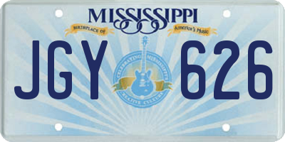 MS license plate JGY626