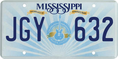 MS license plate JGY632