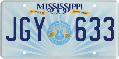MS license plate JGY633