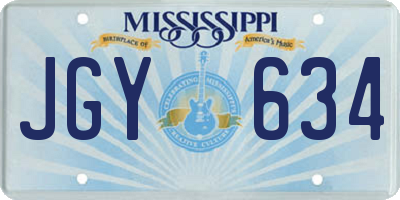 MS license plate JGY634