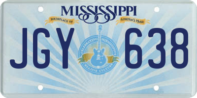 MS license plate JGY638