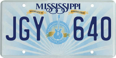 MS license plate JGY640