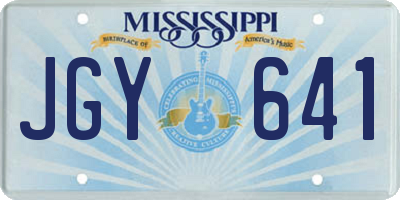 MS license plate JGY641