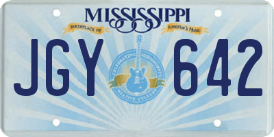 MS license plate JGY642