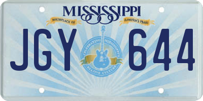 MS license plate JGY644