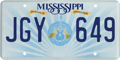 MS license plate JGY649