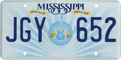 MS license plate JGY652