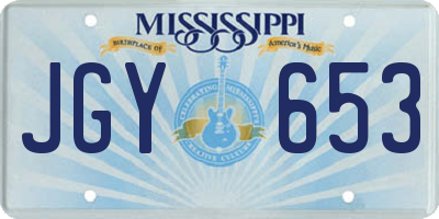 MS license plate JGY653