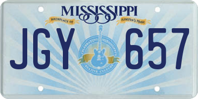 MS license plate JGY657