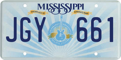 MS license plate JGY661