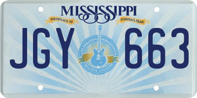 MS license plate JGY663
