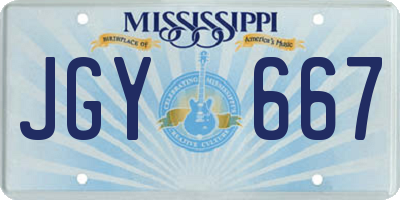 MS license plate JGY667