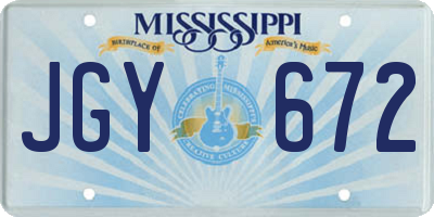 MS license plate JGY672