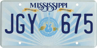MS license plate JGY675