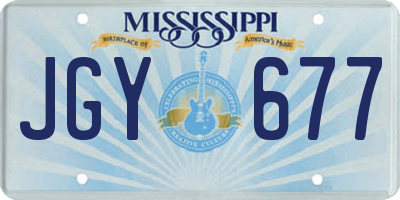 MS license plate JGY677