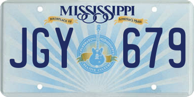 MS license plate JGY679