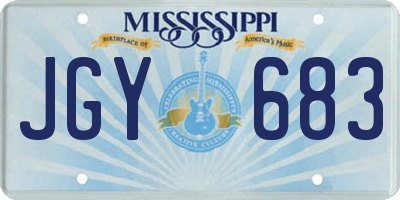 MS license plate JGY683