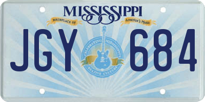 MS license plate JGY684