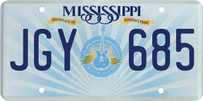 MS license plate JGY685