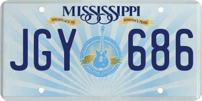 MS license plate JGY686