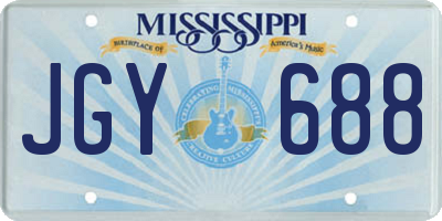 MS license plate JGY688