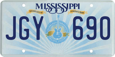 MS license plate JGY690