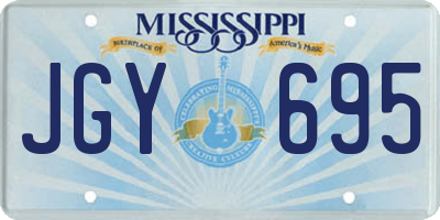 MS license plate JGY695