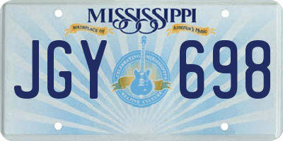 MS license plate JGY698