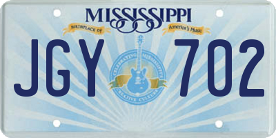 MS license plate JGY702