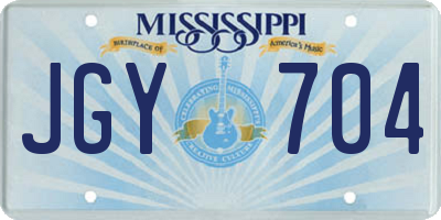 MS license plate JGY704