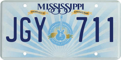 MS license plate JGY711