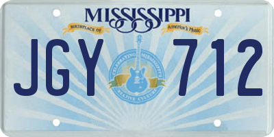 MS license plate JGY712