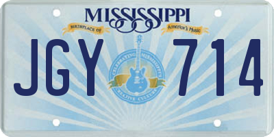 MS license plate JGY714