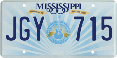 MS license plate JGY715