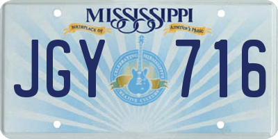 MS license plate JGY716